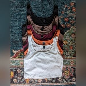 Set of 5 SHEIN Cropped Tank Tops